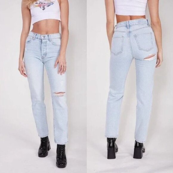 Revice Light Wash Distressed button Fly Jeans Size 26 - Picture 1 of 15